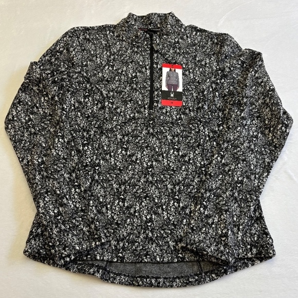 Spyder Ladies' Fleece Printed Half Zip, Multi (Black/White), Medium, NWT - Picture 8 of 16
